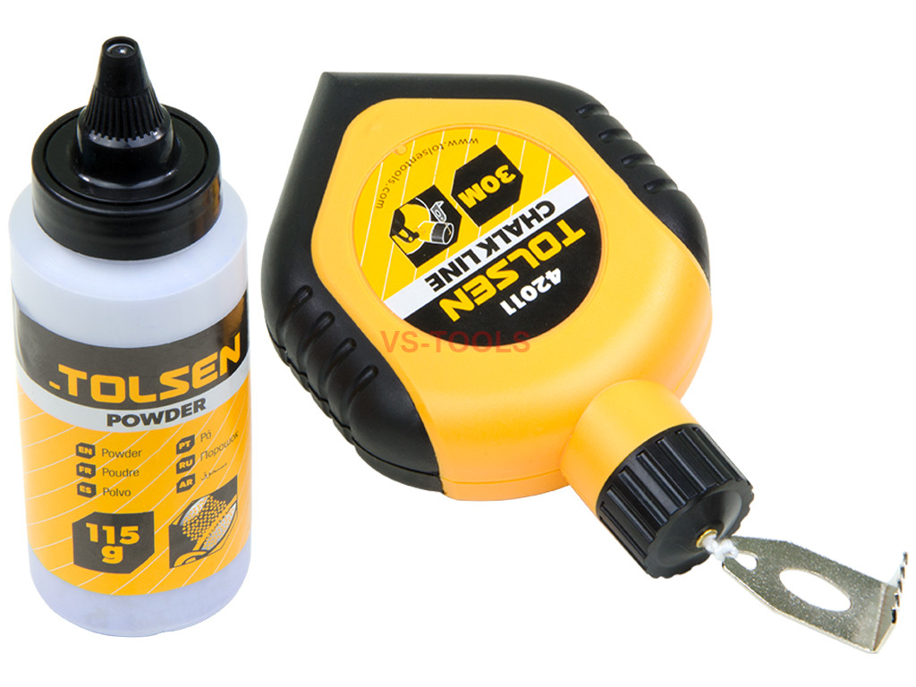 30M 100FT Chalk Straight Line Reel Marker Maker with Bottle of Powder eBay